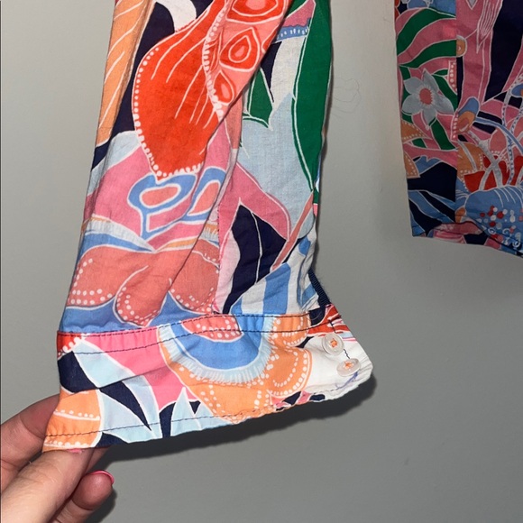 Talbots Pink Multi Floral Button-Down Shirt - Picture 4 of 8